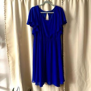 Torrid Plus Flutter Sleeve Chiffon Dress